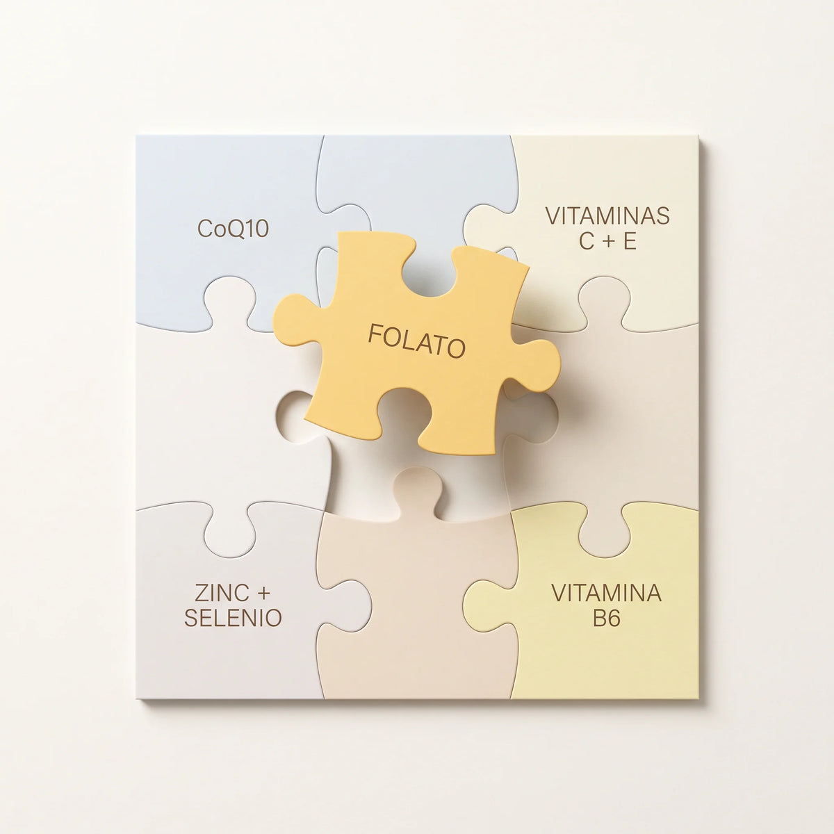 Visual sobre folato, energía celular y protección antioxidante